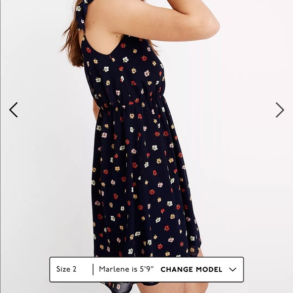 NWT Madewell Ruffle-Strap Wrap Dress in Confetti Floral - Picture 4 of 9